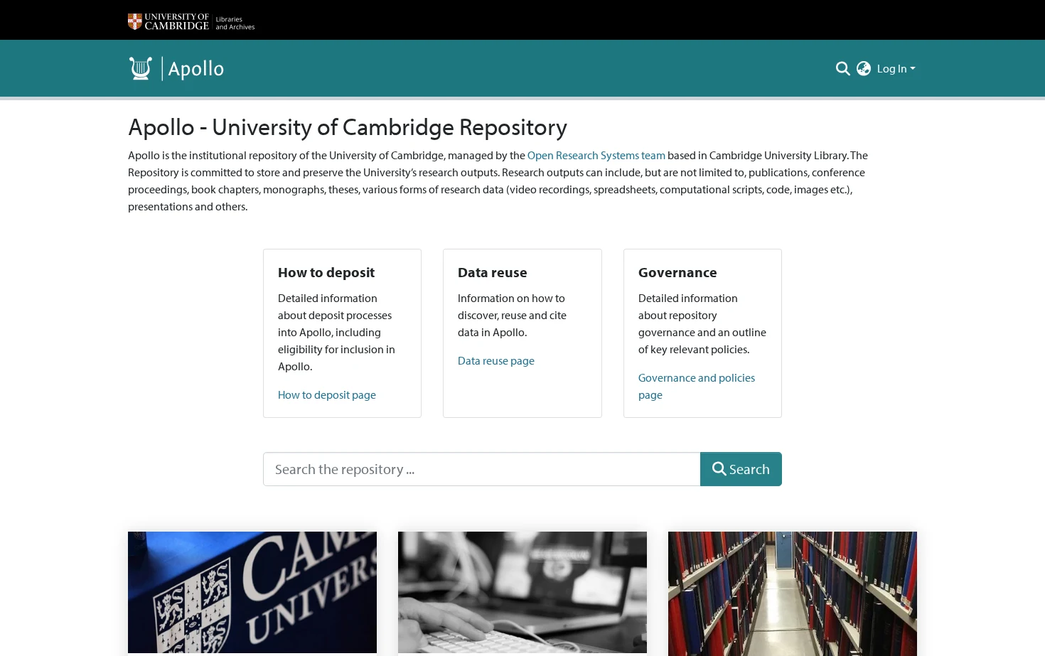 Apollo - University of Cambridge Repository 页面快照